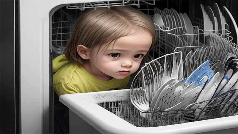 فعال بودن قفل کودک ماشین ظرفشویی آاگ